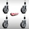 Service Caster 5'' SS Thermoplastic Rubber Wheel Swivel 1-3/8'' Expanding Stem Caster Set, 4PK SCC-SSEX20S514-TPRB-138-4 - alternate 4